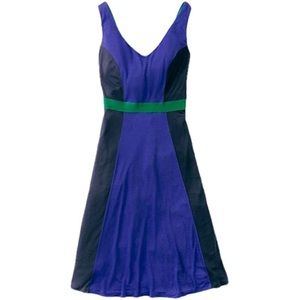 Boden Louisa Blue Black Colorblock Sleeveless Dress 2